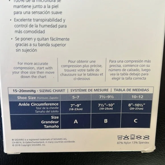 COPY - Sigvaris graduated compression sock gray graphite m - Picture 3 of 4